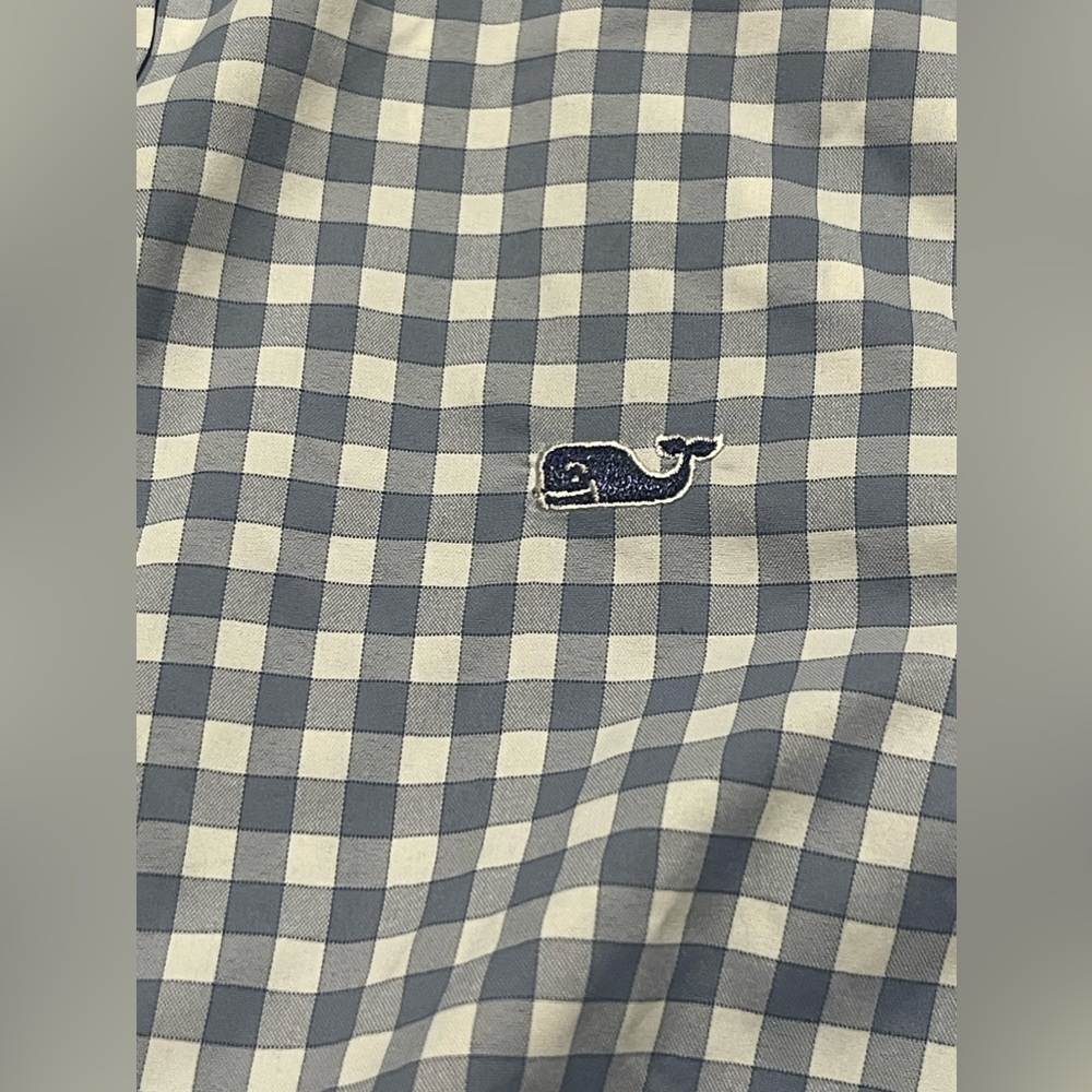 🐳Vineyard Vines Performance Long Sleeve Button Up Whale Shirt Kids Sz L(16) 🐳 - Picture 5 of 7